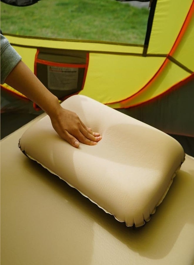 kesig® 3D Sponge Pillow Automatic Inflatable Pillow Camping Tent Air Cushion Pillow Travel Portable Cervical Pillow Lunch Break Pillow Outdoor (Random Color). - Image 5